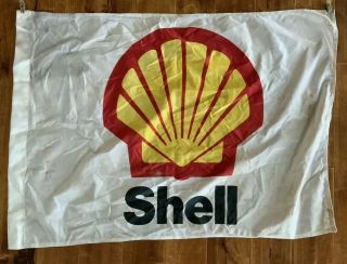 Vintage Shell Oil Banner Flag