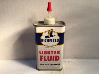 Vintage Richfield Lighter Oil Can NOS Lead Top Handy Oiler 4 Oz rare tin Sunoco 3