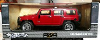 Hot Wheels Hummer H3 Red 1:18 Scale Die Cast