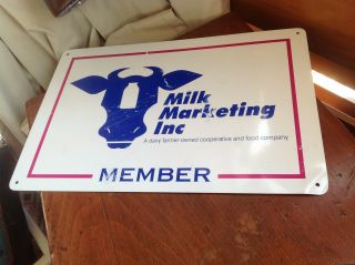 Milk Marketing Inc Dairy Farmers Sign With Cow Head 1 Sided