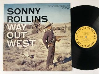 Sonny Rollins Way Out West Contemporary Mono Dg 3530 Red Lettering Jazz Vg,  Lp
