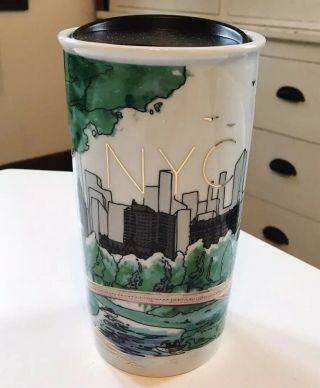 Starbucks Nyc York Central Park Limited Edition 2017 Ceramic Tumbler 12 Oz.