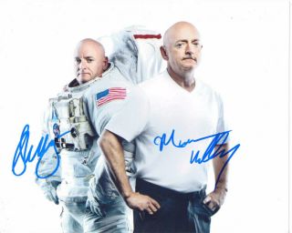 Scott And Mark Kelly Nasa Astronauts Signed By Both 8x10 Photo With