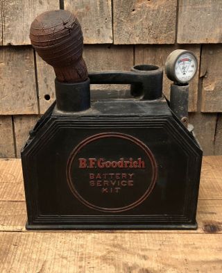 Vintage B.  F.  Goodrich Tire Garage Station Battery Service Kit Gauge Sign
