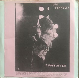 Led Zeppelin ‎– 3 Days After " Los Angeles Forum 1973 " 2 X Lp Tmoq ‎– 72016