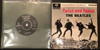 The Beatles Extremely Rare 1963 Twist & Shout Ep Sweden 1st Press - W/ Sleeve