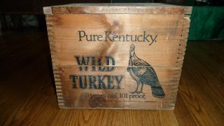 Wild Turkey Crate Box Wood Vintage Rare Whiskey