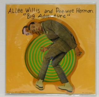Allee Willis And Pee - Wee Herman Big Adventure Shaped Vinyl Lp 1985 Warner Bros.