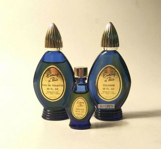 Vintage Evening In Paris Set Perfume And Eau De Toilette Bourjois Cobalt