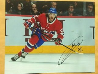 Jonathan Drouin Signed Montreal Canadiens 8x10 Photo