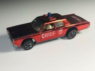 Hot Wheels Redlines Fire Chief Cruiser - 1968 - Red - - - Usa