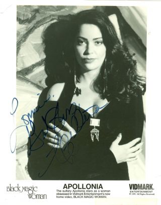 Apollonia Autographed Hand Signed 8 X 10 Black And White Photo Prince Kotero