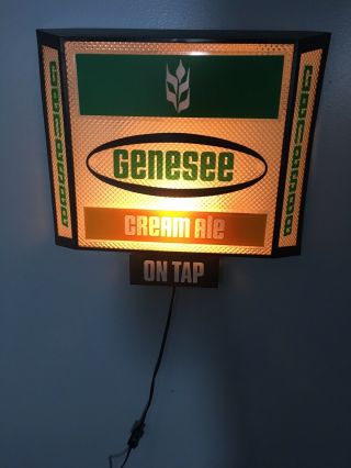 Genesee Vintage Light Up Sign Lighted Bar Advertisement Cream Ale Beer Brewery