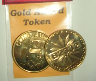 Mills Gold Award Token For Antique Slot Machine Gold Award Token (2) Token