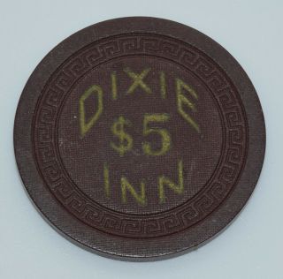 Dixie Inn $5 Illegal Casino Chip Toledo Ohio Sm - Key Mold