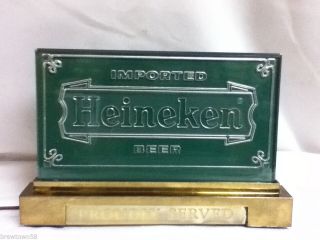 Heineken Vintage Lighted Shelf Topper Light Green Import Back Bar Holland Bier