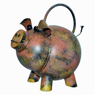 Watering Cans - Potbelly Pig Metal Watering Can - Garden Decor
