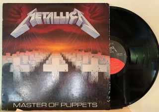 Metallica ‎– Master Of Puppets Lp 1987 Orig.  1st Press Elektra ‎60439 - 1 Vg Metal