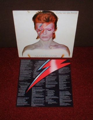 David Bowie Aladdin Sane Lp 1976 Rca Non Gatefold Rarest Ever Barely Any Made