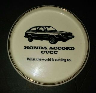 Vintage Honda Accord Cvcc Car What The World Is Coming To Promo Plate For Mug
