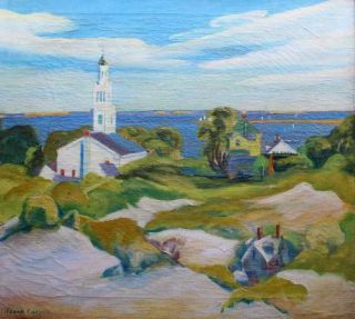 American Provincetown Modernist Frank Carson Signed Oil - Prices to $5,  000 2
