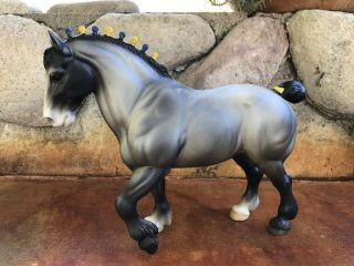 Rare Breyer Traditional Draft Horse Grullo Clydesdale Stallion Gorgeous