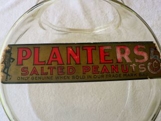 Fishbowl Planters Peanut Store Counter Jar w/ Label 5c - GREAT 2
