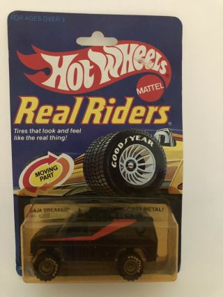 Vintage Hot Wheels Real Riders 1982 Baja Breaker Black/red