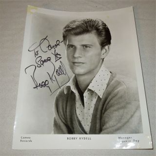 Vintage Autographed Signed Photo Bobby Rydell Photograph Cameo Records