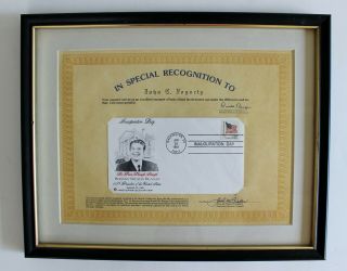 1981 President Ronald Reagan Autographed Signed Inauguration Day Letter Stamped