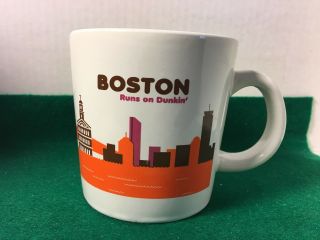 Boston Runs On Dunkin Donuts Destinations Coffee Mug Cup Limited Edition