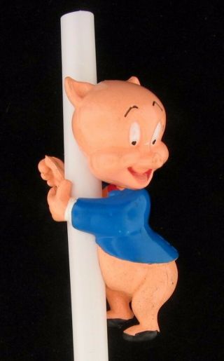 Topper Porky Pig Pencil Straw Hugger Warner Brothers Looney Tunes Wb Store 9700
