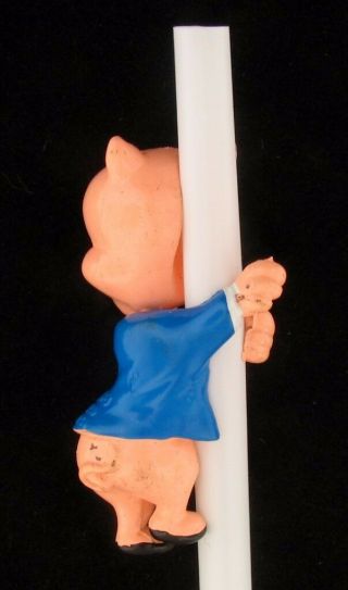 TOPPER PORKY PIG PENCIL STRAW HUGGER WARNER BROTHERS LOONEY TUNES WB STORE 9700 3