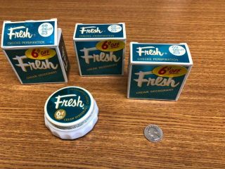 3 X Vintage Grocery Store Fresh Cream Deodorant 1.  2 Ounce Old Stock 1960s?