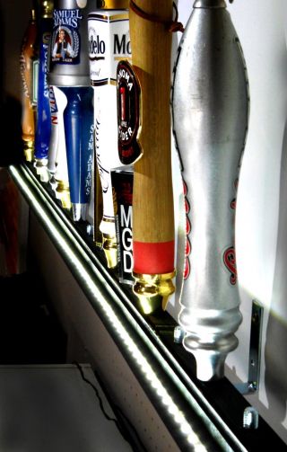 Led Lighted Wall Mount 18 Beer Tap Handle Display Includes Brackets