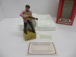 Vintage 1977 Yours Elvis ‘55 Decanter Music Box Box Elvis Presley