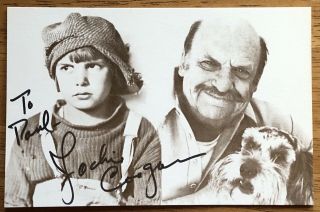 Actor Jackie Coogan Autograph Photo " Uncle Fester " Addams Family