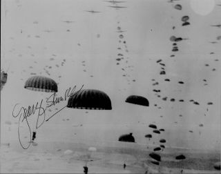 George Shenkle 82nd Airborne 508 Pir D - Day Veteran Rare Signed Photo