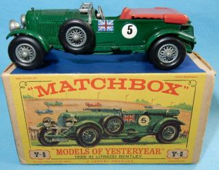 MATCHBOX 4.  5 LITRE BENTLEY Y5 - 2 MODELS OF YESTERYEAR MOY IN E BOX 2