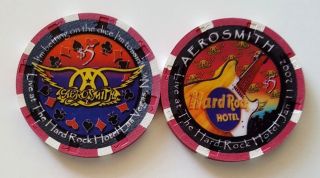 $5 Las Vegas Hard Rock Aerosmith Casino Chip - Uncirculated