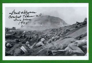 Maj.  Gen.  Fred Haynes Wwii Iwo Jima,  28th Mar,  5 Mar Div Signed 4x6 Photo E19283