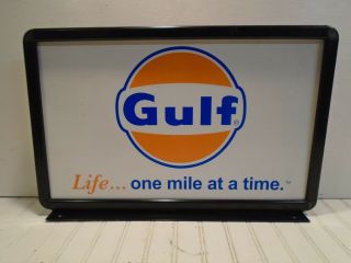 Gulf 2 sided Tin Sign with Mounting Frame 3