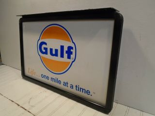 Gulf 2 sided Tin Sign with Mounting Frame 6