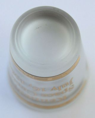 NASA Kennedy Space Center Apollo 11 Frosted Shot Glass Gold Accent Souvenir 1969 4