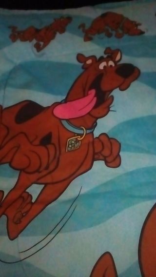 1980s Collectable Scooby Doo Glow N The Dark Twin Size Reversable Blanket 2
