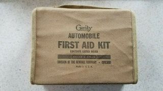 Vintage Curity Automobile First Aid Kit Complete - -