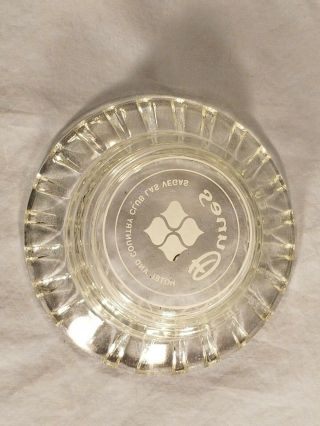 Vintage Clear Glass Advertising Ashtray Dunes Hotel and Country Club Las Vegas 2