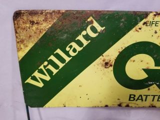 Vintage GO Willard Battery Batteries Metal Sign 3