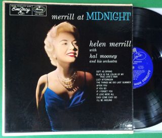 Helen Merrill - At Midnight Lp | Emarcy Mg36107| Rare Jazz | Vg,  /vg,  Deep Groove