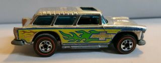 Vintage 1969 Hot Wheels Red Line Silver Alive 55,  Chevy Bel Air Nomad,  Hong Kong
